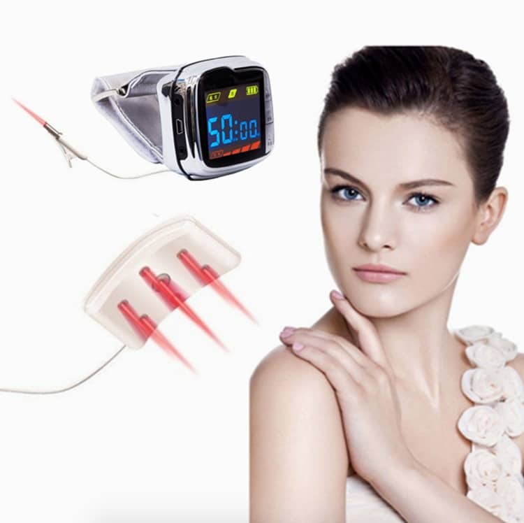 18 beams bio 650nm laser pain relief wrist watch laser therapy device ...