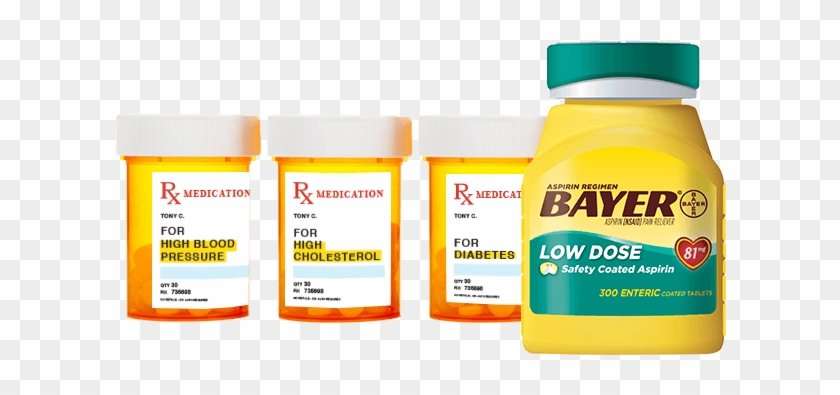 Bayer Low Dose Aspirin Bottle Next To Unmarked ...