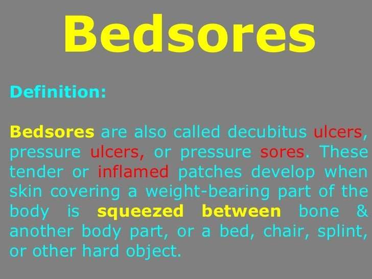 Bedsores and its Remedy