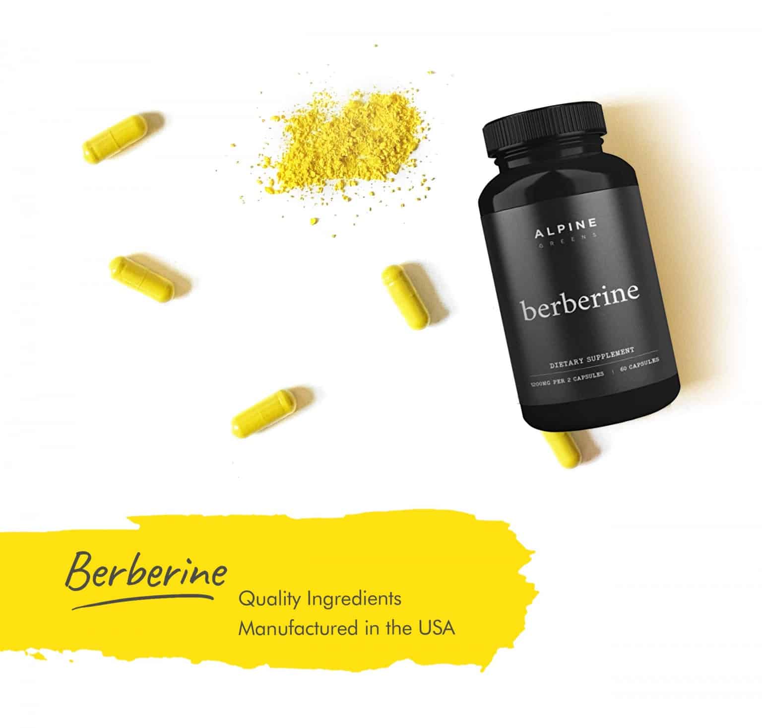Berberine HCL, 60 Capsules 1200mg, Supports Blood Sugar Levels, Weight ...