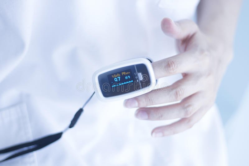 Blood Pressure Finger Monitor Stock Image