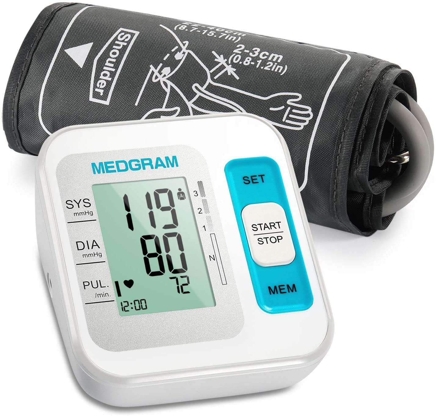 Blood Pressure Machines for Home Use, MEDGRAM Accurate Upper Arm Blood ...