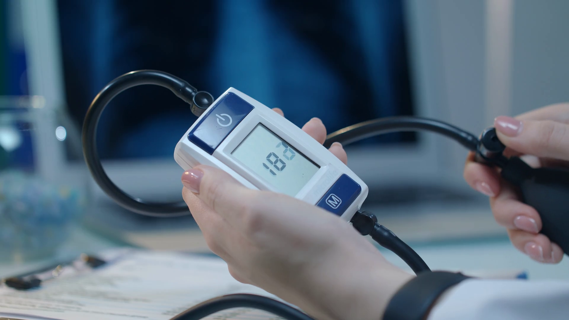 Blood pressure monitor with heart disease. Hypertension ...