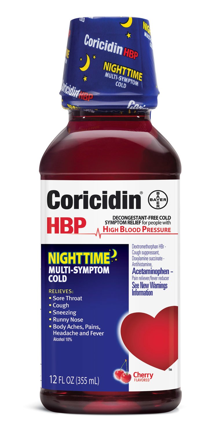 Coricidin HBP Cold and Flu Cold Relief Tablets, 20CT