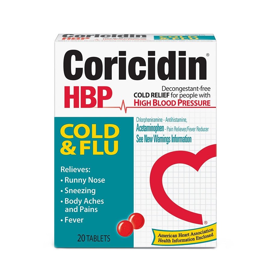 Coricidin HBP Cold &  Flu for People with High Blood ...