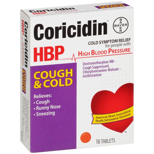 Coricidin High Blood Pressure Cough Cold Tab