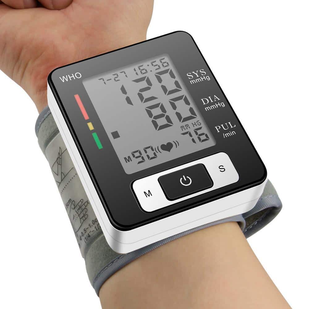 Digital Automatic Wrist Cuff Blood Pressure Monitor BP Machine Gauge ...