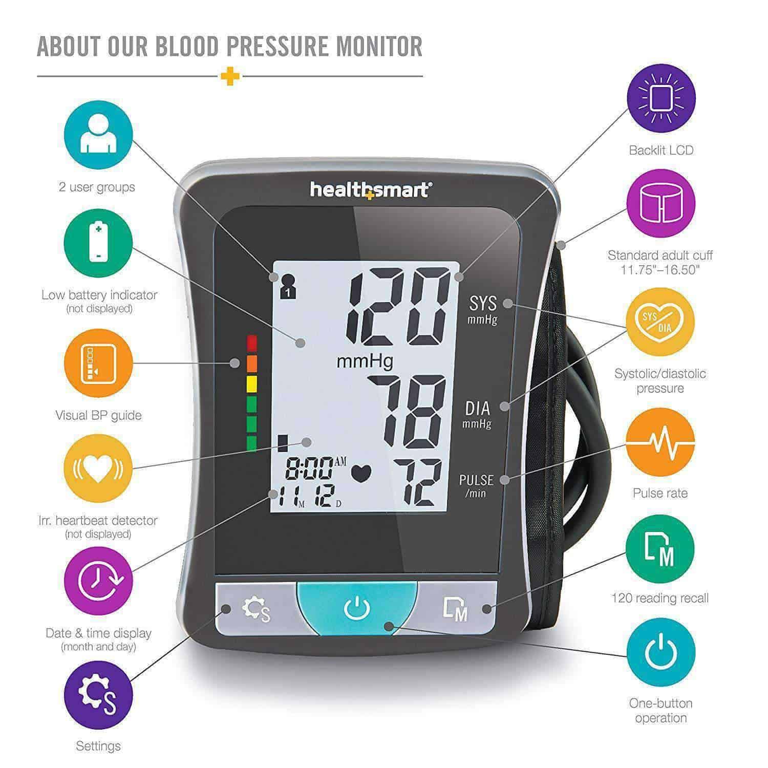 HealthSmart Blood Pressure Monitor for Upper Arm