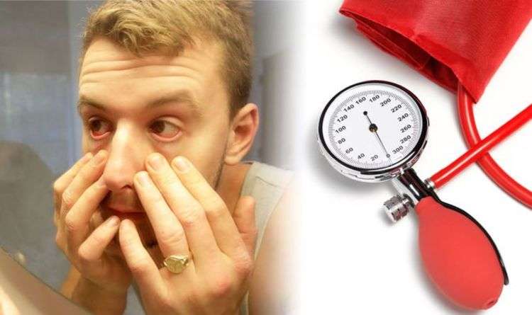 High blood pressure symptoms: Blood spots in your eye could indicate ...
