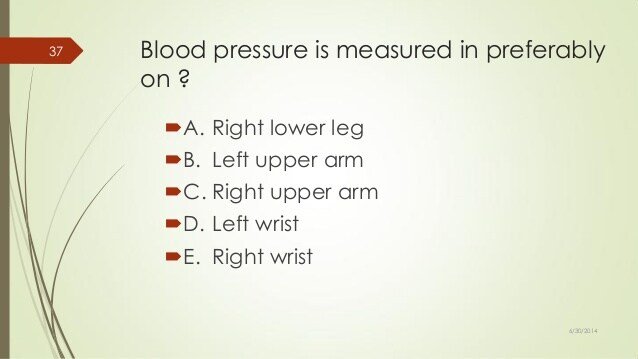 Hypertension BP mesurement