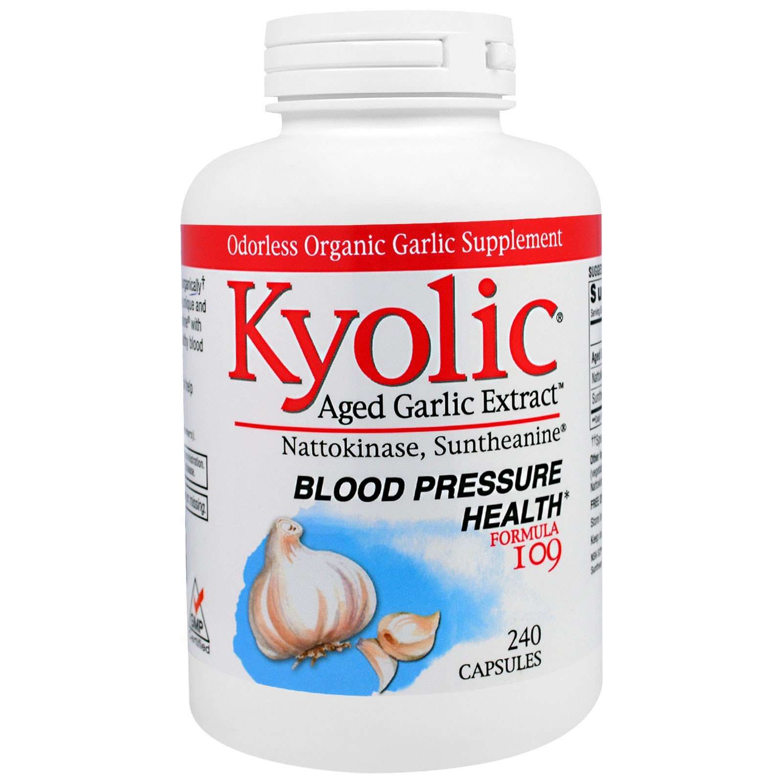 Kyolic Aged Garlic Extract, Blood Pressure Health, Formula ...