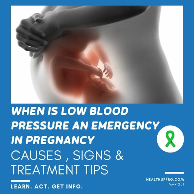 low blood pressure when pregnant