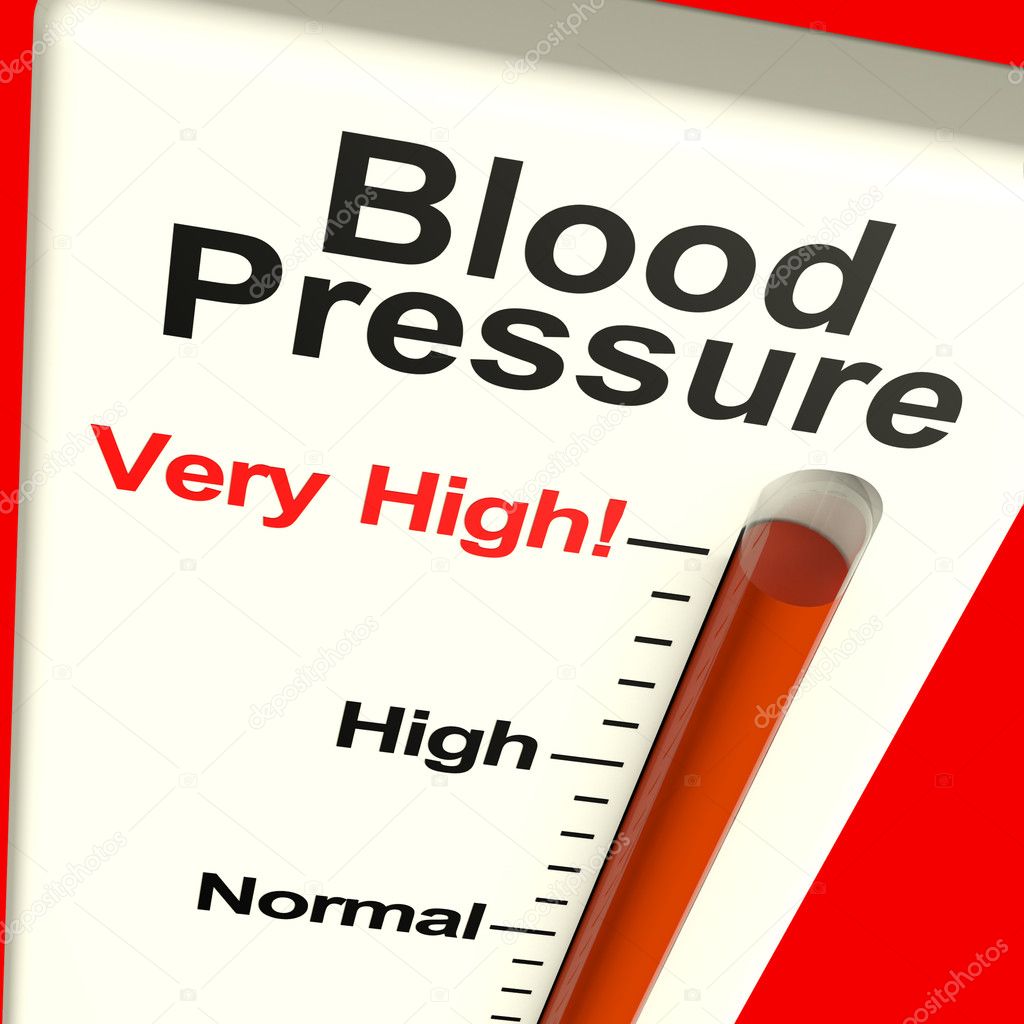 Very High Blood Pressure Showing Hypertension And Stress ...
