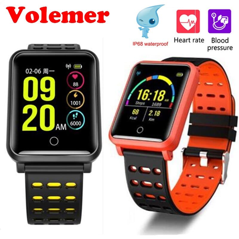 Volemer N88 Smart Watch Bluetooth IP68 Waterproof Heart Rate Blood ...